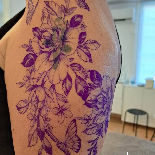 Cover-Up vorher: alte Vorzeichnung