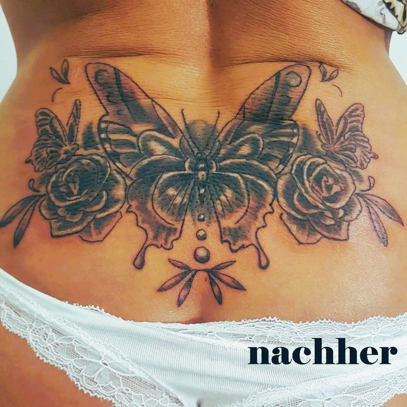 Cover-Up nachher: neuer Schmetterling