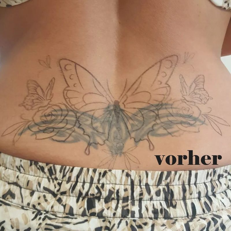 Cover-Up vorher: altes Motiv